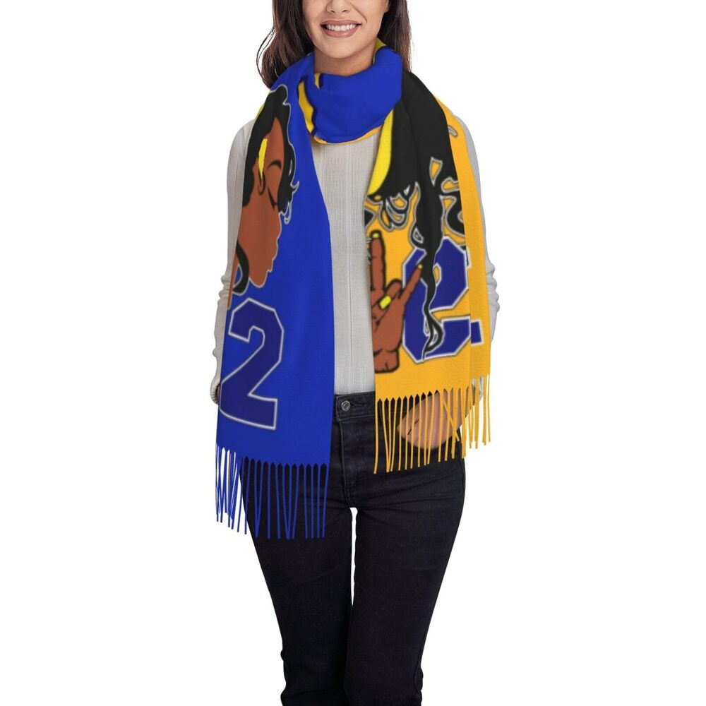 3712 Blue Scarf Sorority Gifts For Women's Super Soft Wrap